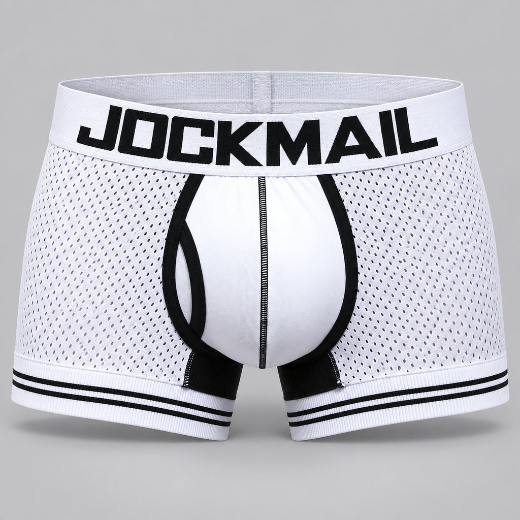 jockmail man underpants boxershorts mesh nylon men boxers male breathable underwear men s panties boxer quick dry sports fitness — front generated product view