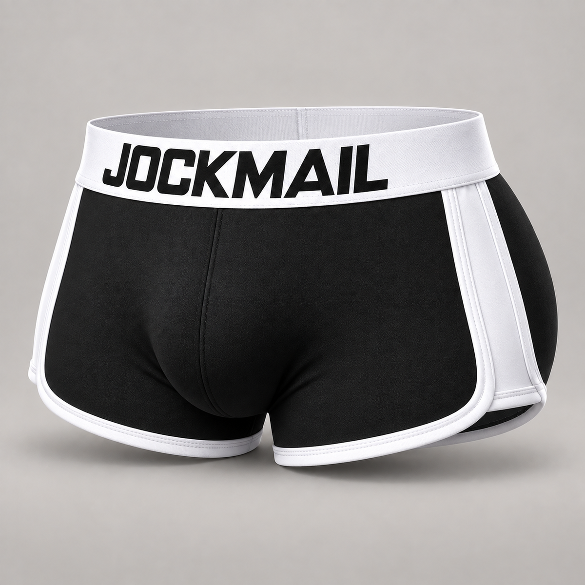 men trunks built in fake butt hip lifter enhancer shorts boxer padded underwear underpants breathable with removable pads — three-quarter generated product view