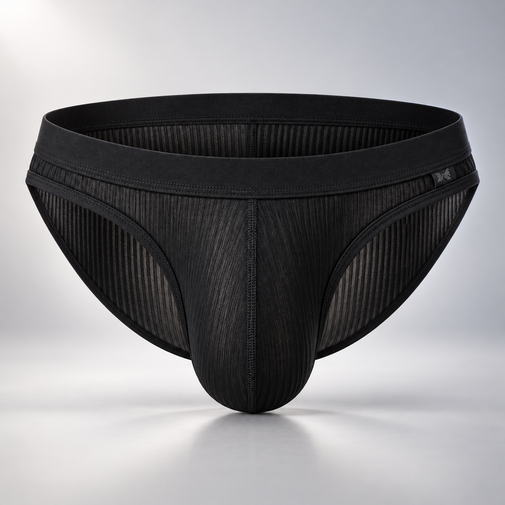 mens sexy underwear gay sexy briefs transparent man underwear slip breathable silky quick drying u convex pouch underpants thong — front generated product view