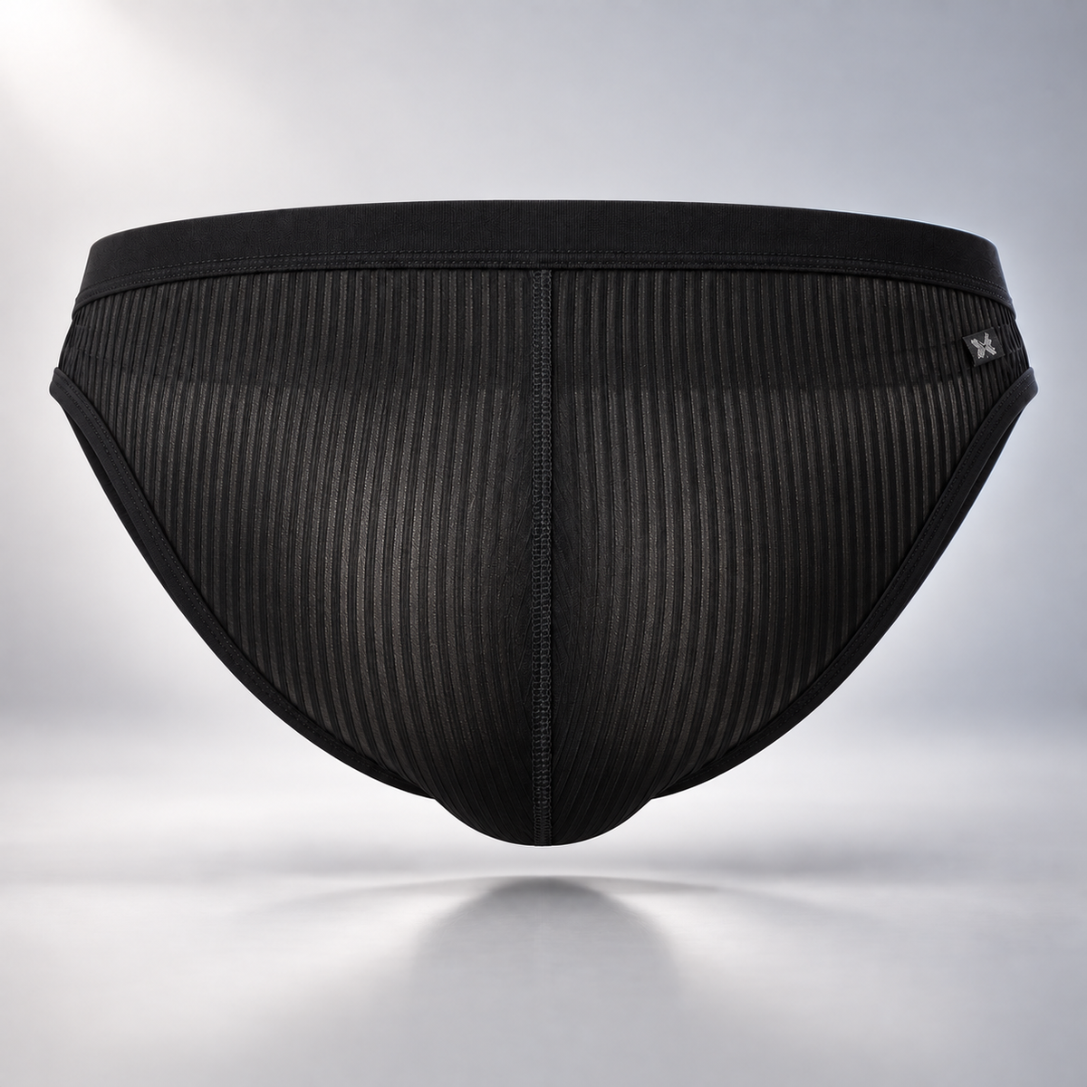 mens sexy underwear gay sexy briefs transparent man underwear slip breathable silky quick drying u convex pouch underpants thong — rear generated product view
