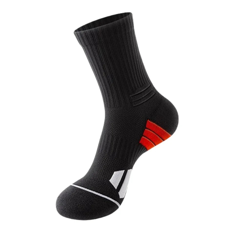 2 PAIRS Men Basketball Elite Socks Mid Tube Professional Thickened Towel Bottom Athletic Socks Sweat Absorbent Sports Socks