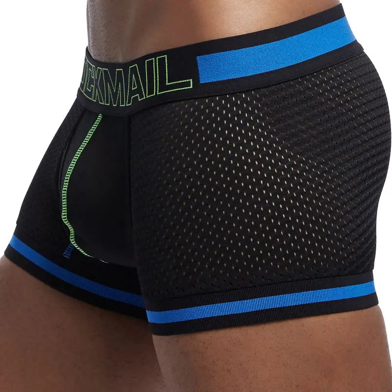 JOCKMAIL Man Underpants Boxershorts Mesh Nylon Men Boxers Male Breathable Underwear Men’s Panties Boxer Quick Dry Sports Fitness