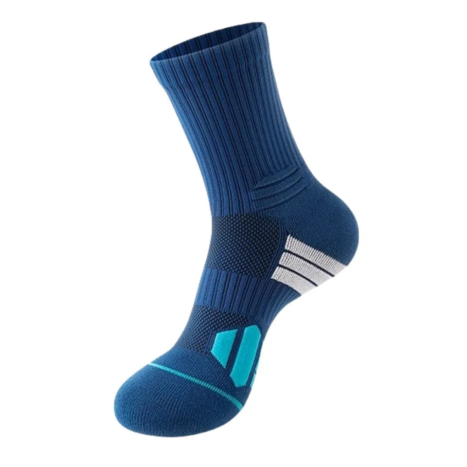 2 PAIRS Men Basketball Elite Socks Mid Tube Professional Thickened Towel Bottom Athletic Socks Sweat Absorbent Sports Socks