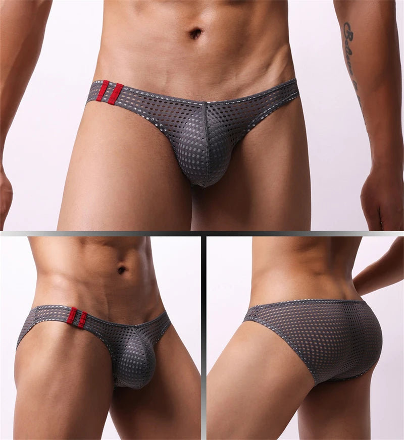 Men underwear U raised breathable mesh mesh sexy cuecas GAY fashion low-rise Men's panties briefs ropa interior sexi para hombre