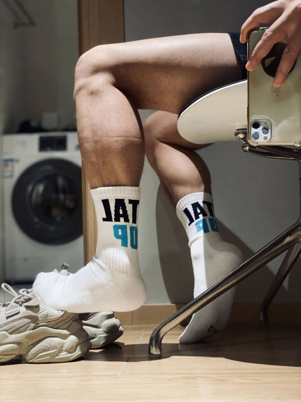 Men's Socks Bottom Top Vers Personality Letter Printed Male Gay Sexy Socks Fitness Sports Casual Business Middle Tube Stockings