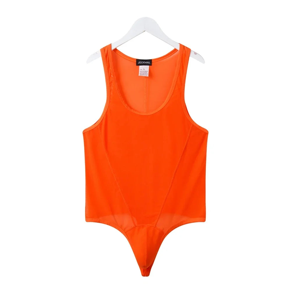 Sexy Lingerie Thong Gogo Boy Men's Harness Men Underwear One-piece Jockstrap Transparent Bodysuit Bodysuit Gay Underwear