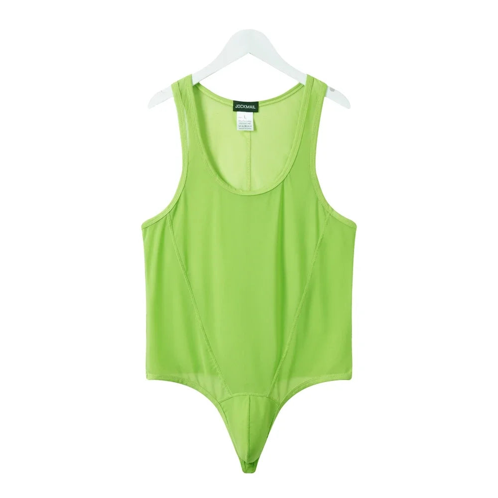 Sexy Lingerie Thong Gogo Boy Men's Harness Men Underwear One-piece Jockstrap Transparent Bodysuit Bodysuit Gay Underwear