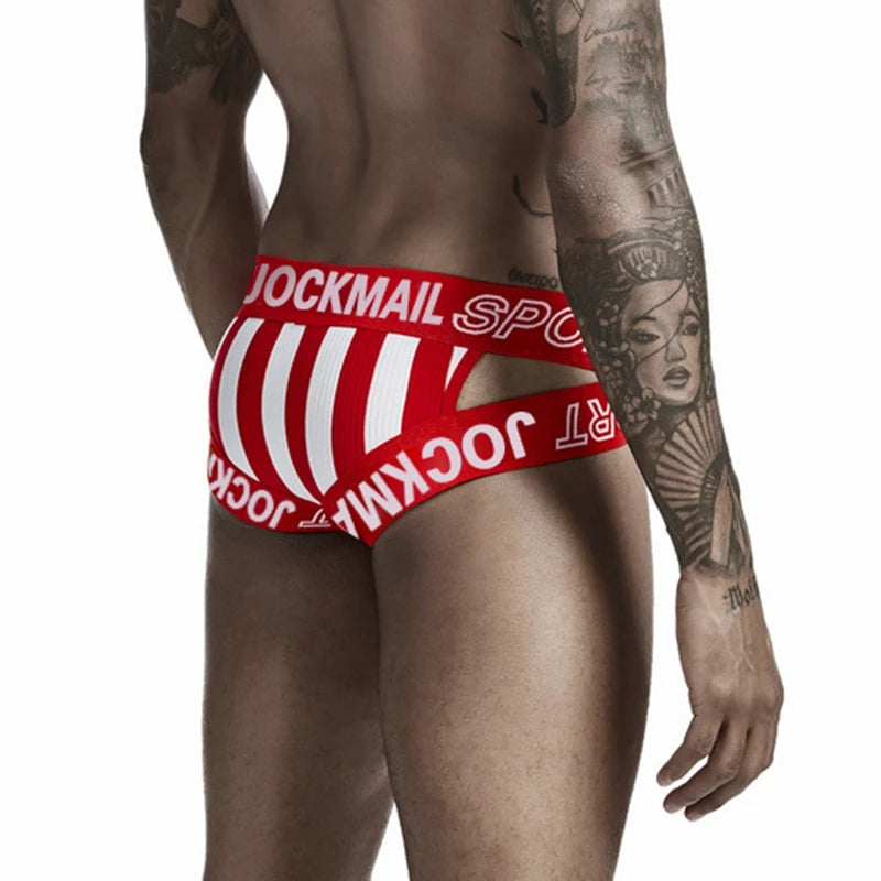 JOCKMAIL Men's Briefs Sexy butt lift Underwear Slip Homme Bikini Cueca Hombre Underpants Calzoncillos Breathable