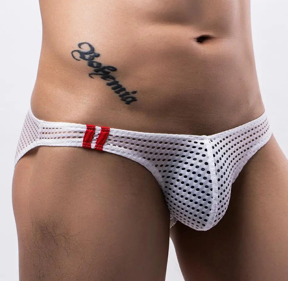 Men underwear U raised breathable mesh mesh sexy cuecas GAY fashion low-rise Men's panties briefs ropa interior sexi para hombre
