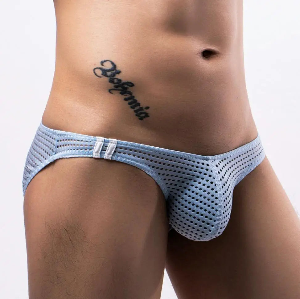 Men underwear U raised breathable mesh mesh sexy cuecas GAY fashion low-rise Men's panties briefs ropa interior sexi para hombre