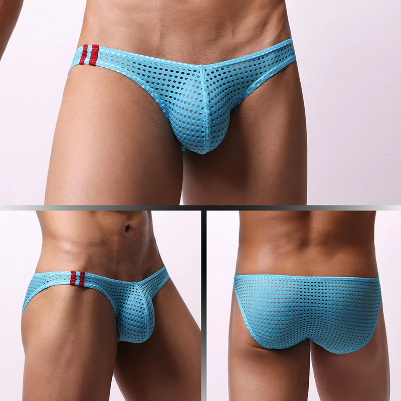 Men underwear U raised breathable mesh mesh sexy cuecas GAY fashion low-rise Men's panties briefs ropa interior sexi para hombre