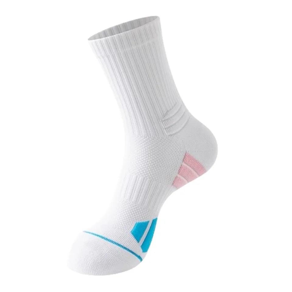 2 PAIRS Men Basketball Elite Socks Mid Tube Professional Thickened Towel Bottom Athletic Socks Sweat Absorbent Sports Socks