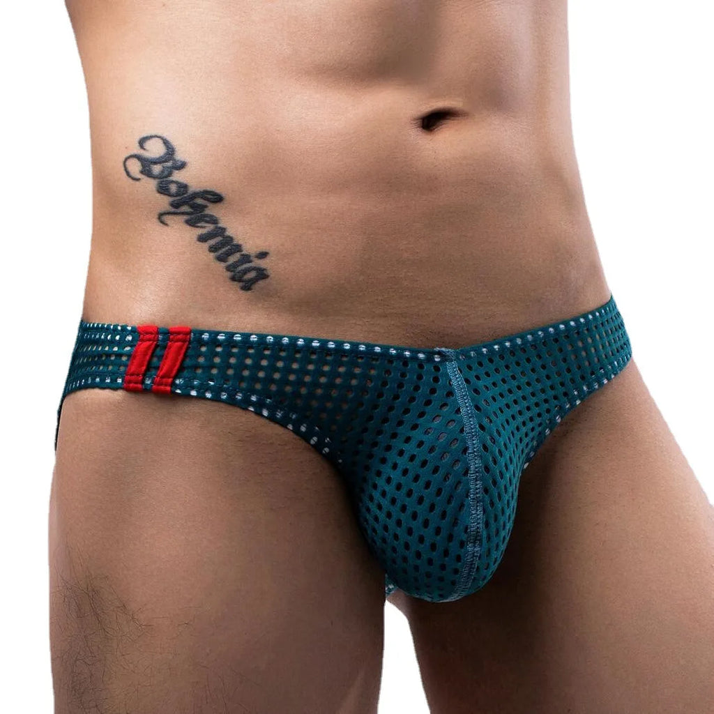 Men underwear U raised breathable mesh mesh sexy cuecas GAY fashion low-rise Men's panties briefs ropa interior sexi para hombre