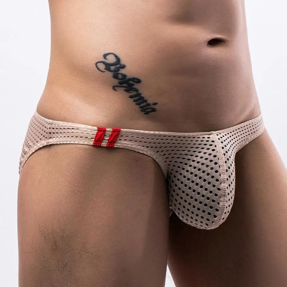 Men underwear U raised breathable mesh mesh sexy cuecas GAY fashion low-rise Men's panties briefs ropa interior sexi para hombre