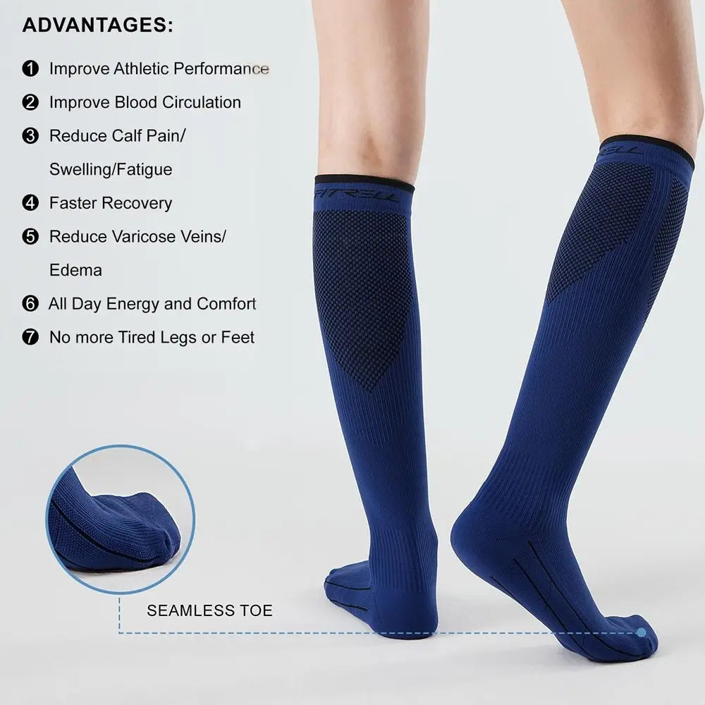 Hot Breathable Compression Socks 20-30 mmHg Moisture-Wicking Pressure socks Circulation Muscle Support Socks for Women and Men