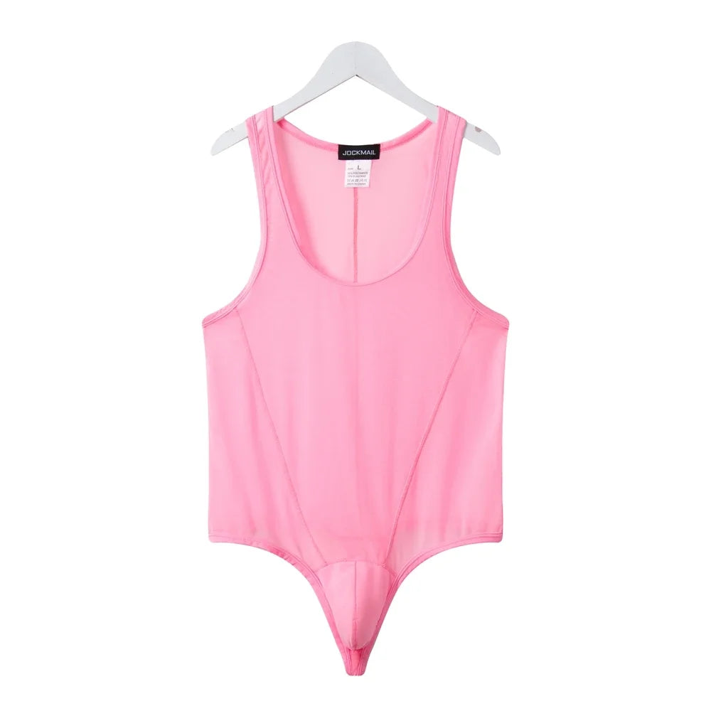 Sexy Lingerie Thong Gogo Boy Men's Harness Men Underwear One-piece Jockstrap Transparent Bodysuit Bodysuit Gay Underwear
