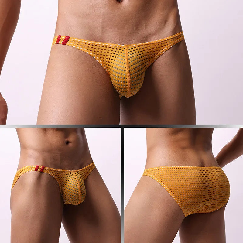Men underwear U raised breathable mesh mesh sexy cuecas GAY fashion low-rise Men's panties briefs ropa interior sexi para hombre